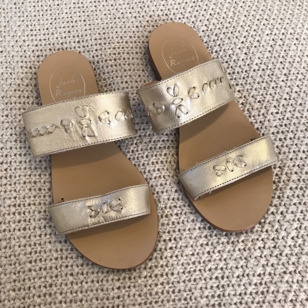 Jack Rogers Metallic Gold Sandals